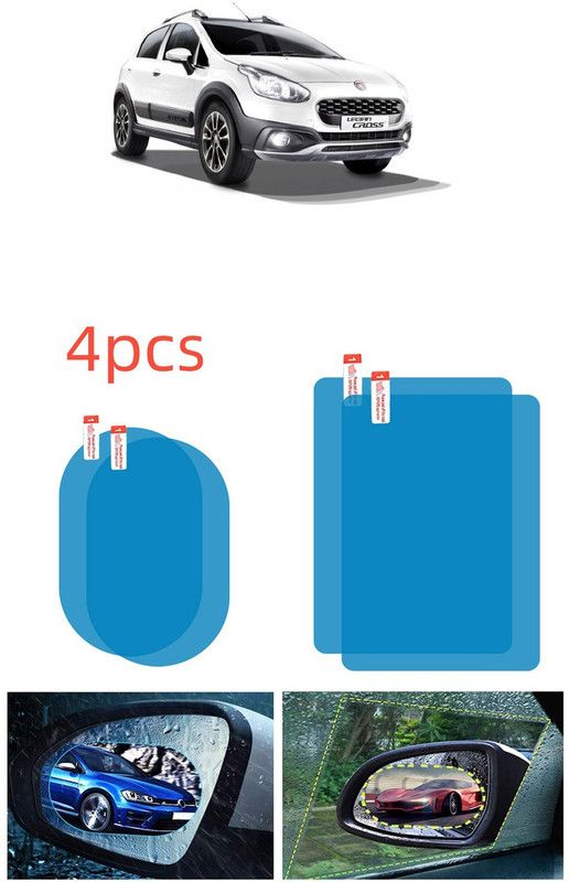Etradezone Antifog Combo(B&S)_0104 Car Mirror Rain Blocker  (Blue)