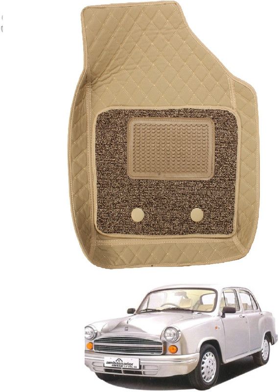Auto Hub Leatherite 7D Mat For Ambassador  (Beige)