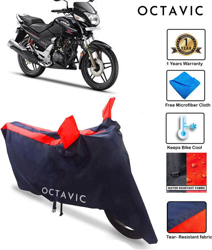 octavic Waterproof Two Wheeler Cover for Hero  (CBZ, Red)