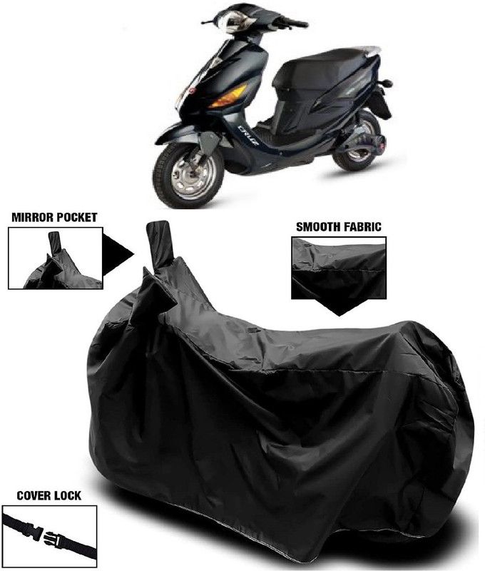AutoFave Two Wheeler Cover for Electric Cruz  (Yo Spark, Black)