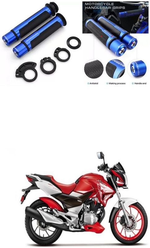 PROEDITION Metal Handle Grip Handlebar Ends with Aluminium Insert 231 Handle Bar Grip For Honda CBR 250R  (Pack of 2)