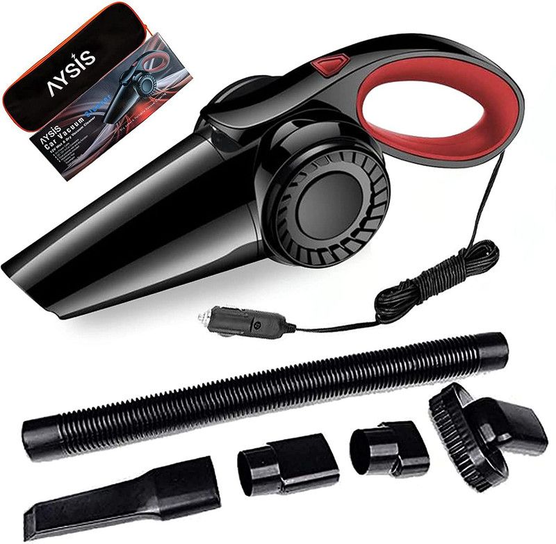 Hemovia 12V High Power Wet & Dry Portable Handheld Car Vacuum Cleaner Car Vacuum Car Vacuum Cleaner with 2 in 1 Mopping and Vacuum  (White)