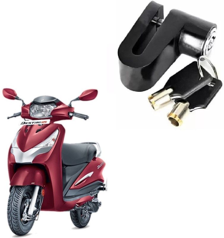 Ubom Motorcycle Lock Security Bicycle Motorbike Disc Brake Lock Protection DISC Lock Heavy Steel Disc Break Security Lock Disc Lock For Hero Destini Disc Lock  (Black)
