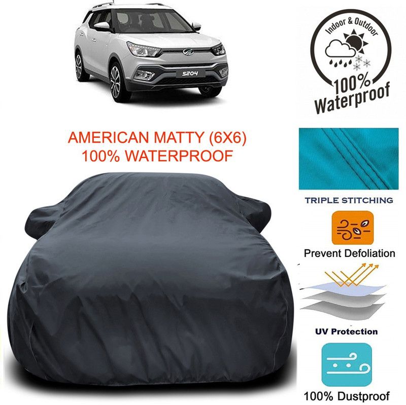 Dvis Car Cover For Mahindra S204 (With Mirror Pockets)  (Grey)