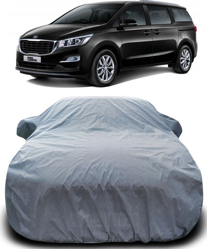 Elegance Car Cover For Kia Grand Carnival (With Mirror Pockets)  (Black, White)