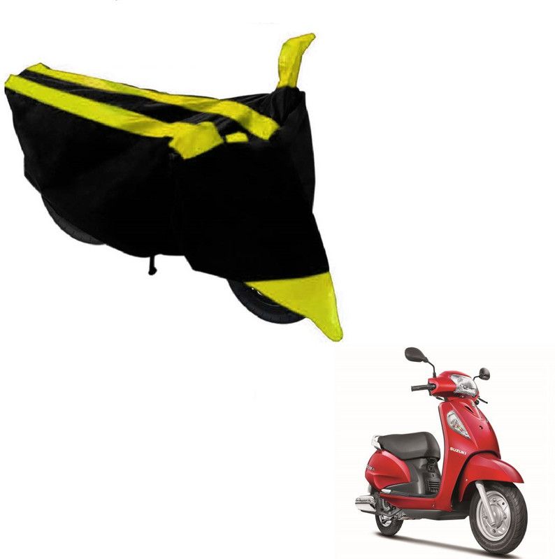 AUTYLE Two Wheeler Cover for Suzuki  (Access SE, Black, Yellow)