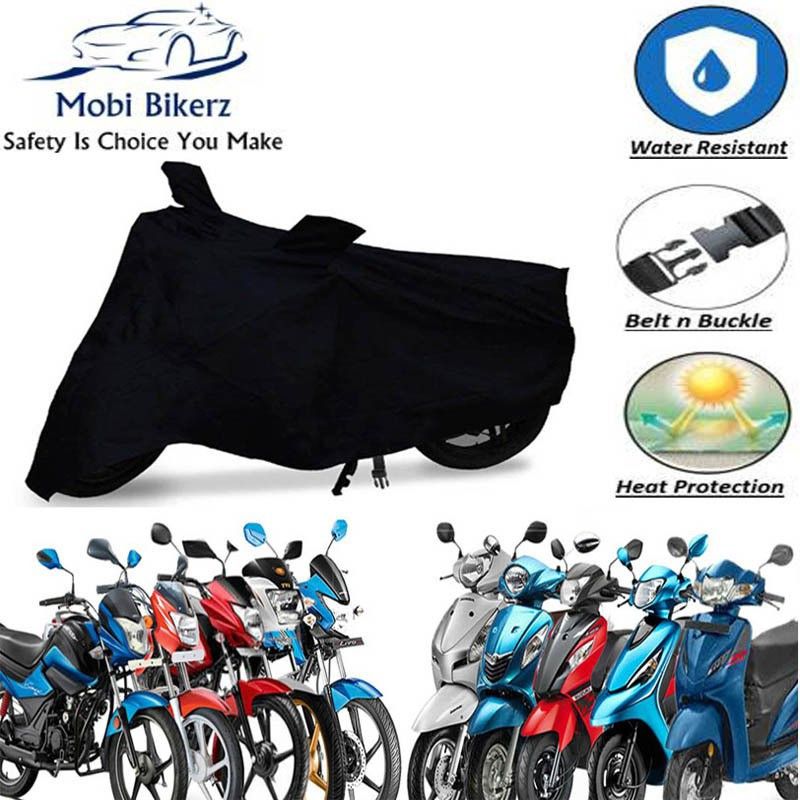 mobibikerz Two Wheeler Cover for Vespa  (Vespa LX 125, Black)