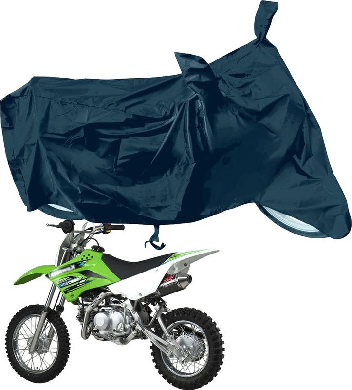 RiderShine Waterproof Two Wheeler Cover for Kawasaki  (KLX 110, Black)
