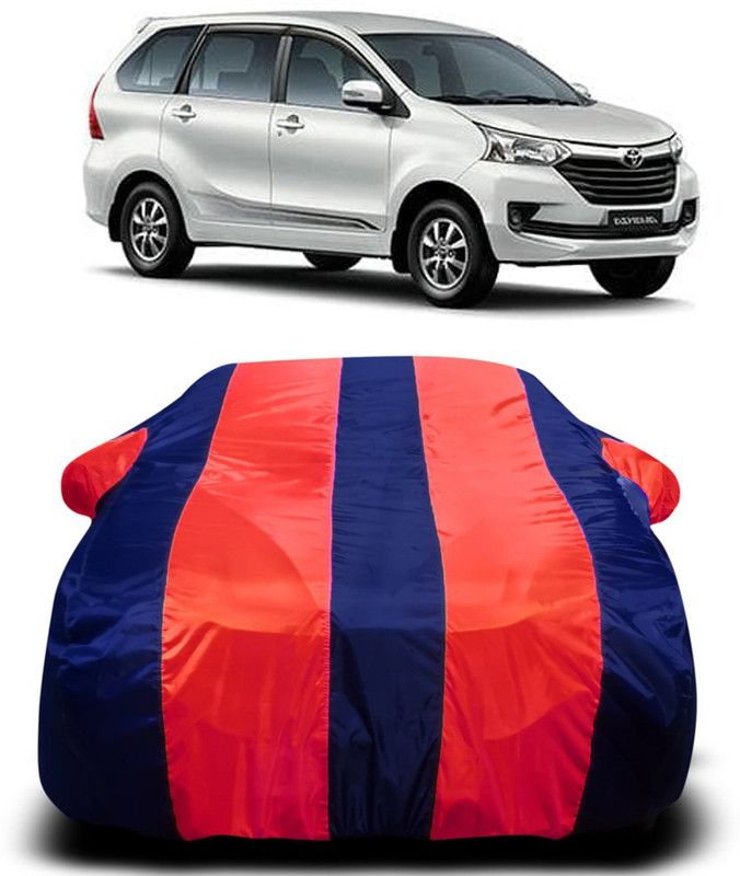 AUTOGARH Car Cover For Toyota Avanza (With Mirror Pockets)  (Red, Blue)