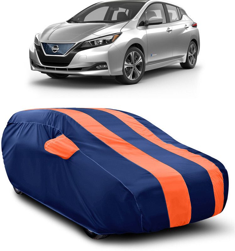 AUTOGARH Car Cover For Nissan Leaf (With Mirror Pockets)  (Blue, Orange)