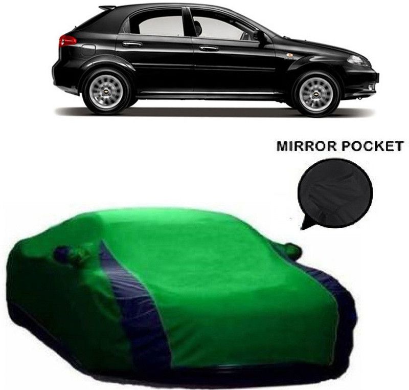 Ascension Car Cover For Chevrolet Optra SRV (With Mirror Pockets)  (Green, Blue)