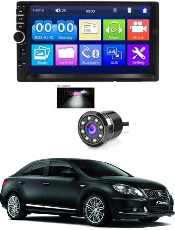 AYW 7 INCH Double Din Car Screen Stereo Media Player Audio Video Touch Screen Stereo Full HD with MP3/MP4/MP5/USB/FM Player/WiFi/Bluetooth & Mirror Link with Back Rear Camera For Kizashi Car Stereo  (Double Din)