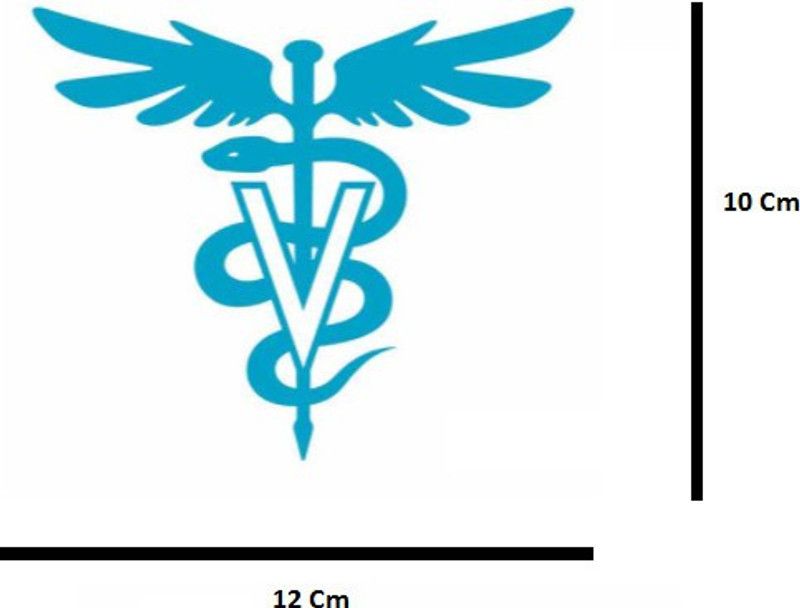 Aleena Care Sticker & Decal for Car & Bike  (Blue)