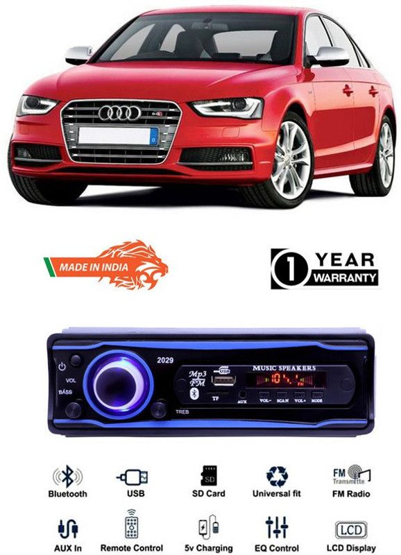 Purpleheart Blue 2029 USB/AUX/SD/BLUETOOTH/FM/MP3 BOOM MASTER STANDARD-PP29 Car Stereo  (Single Din)
