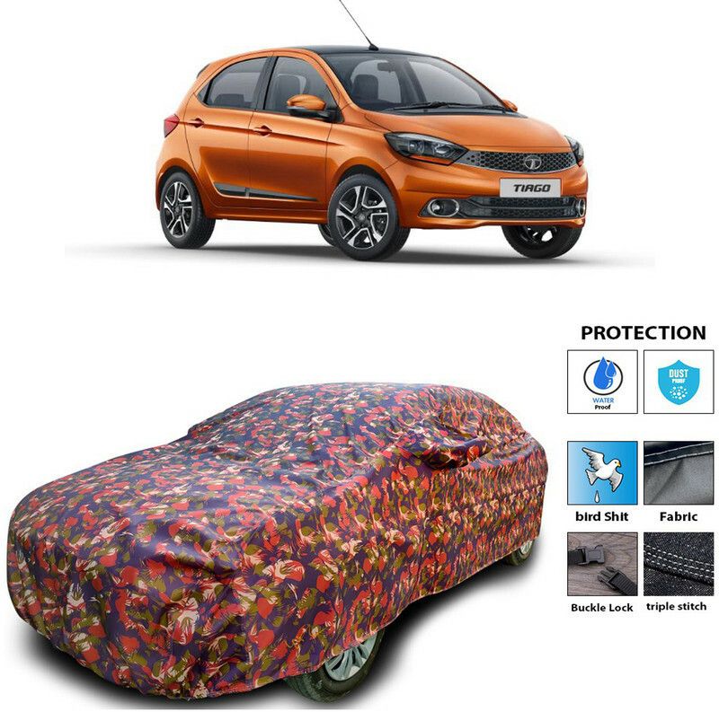 Ascension Car Cover For Tata Tiago (With Mirror Pockets)  (Multicolor)