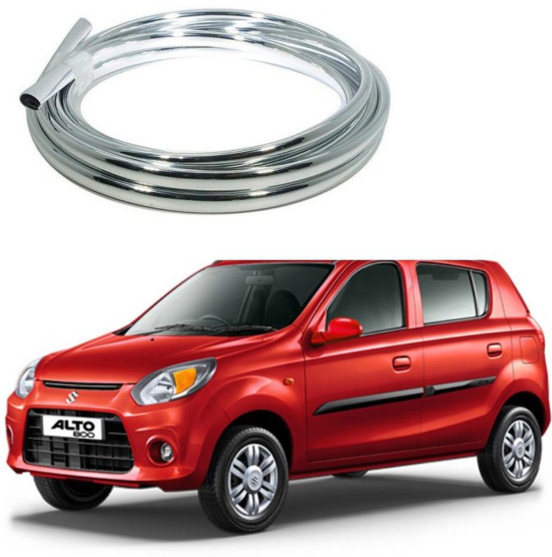 PRTEK Plastic Car Door Guard  (Silver, Pack of 1, Maruti, Alto)