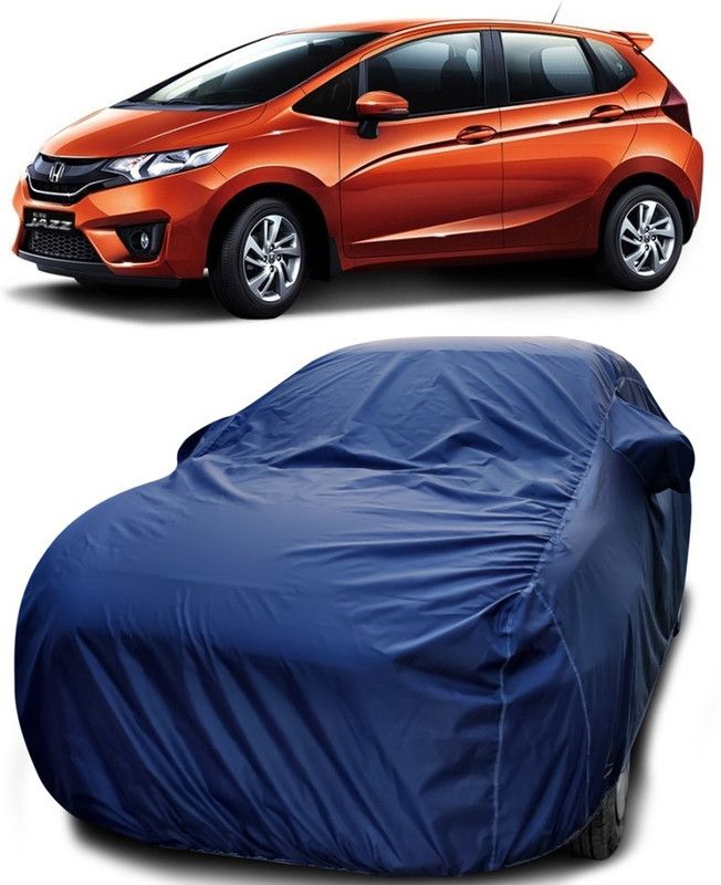 Dvis Car Cover For Honda Jazz Facelift (With Mirror Pockets)  (Blue)