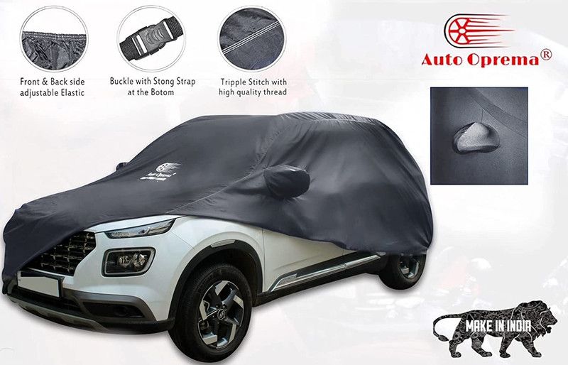 Auto Oprema Car Cover For Tata Tiago Revotron XB (With Mirror Pockets)  (Grey)