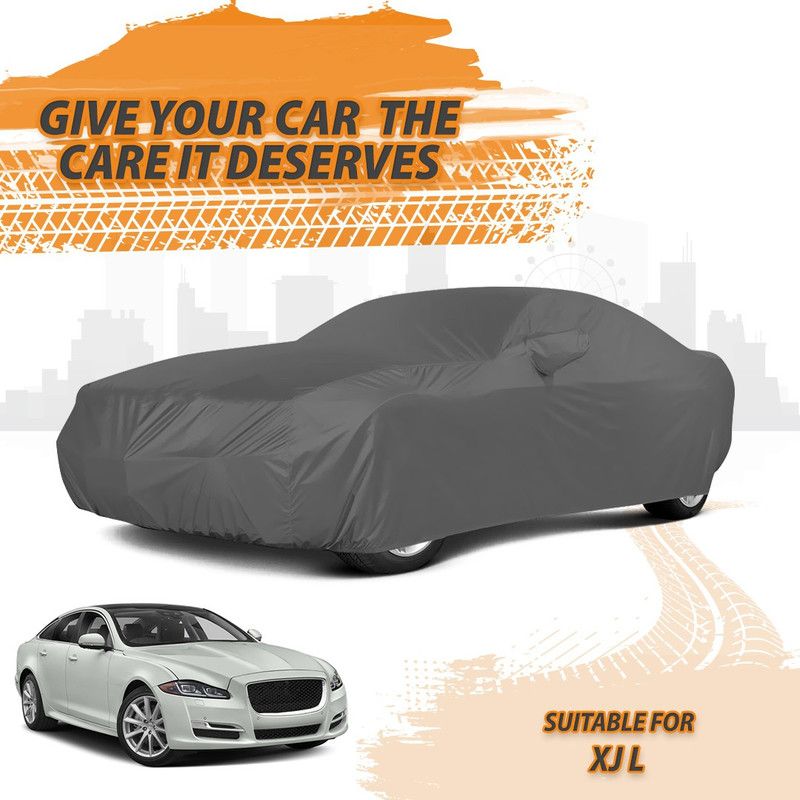 Drivo Car Cover For Jaguar XJL (With Mirror Pockets)  (Grey)