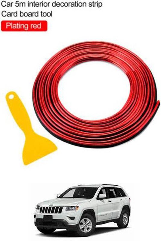 FKOK Car Flexible Interior Decoration Moulding Strips For Jeep Car Beading Roll For Bonnet, Bumper, Door, Window  (5 m)
