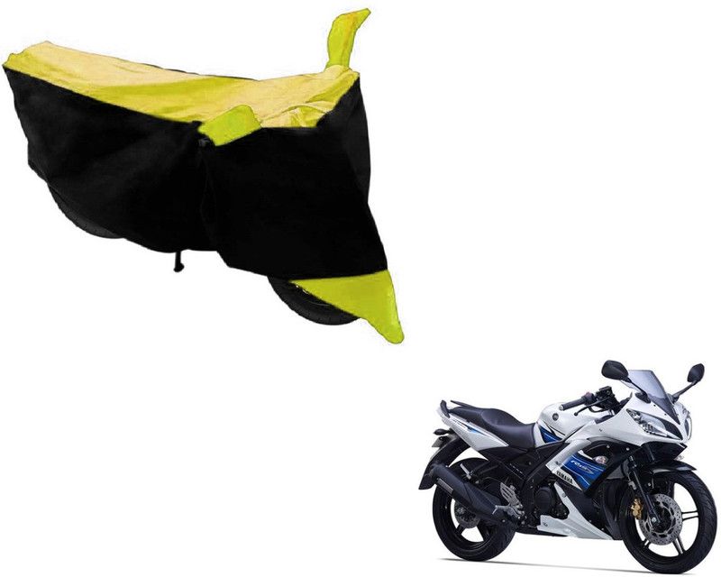 AUTYLE Two Wheeler Cover for Yamaha  (YZF R15 S, Black, Yellow)