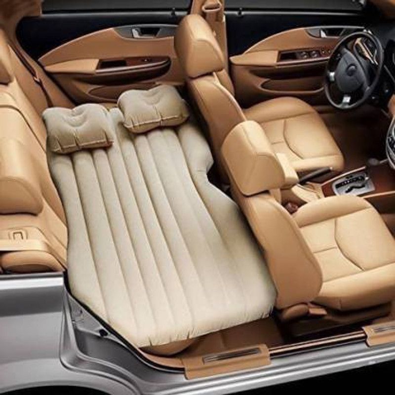 GaxQuly Car Travel Inflatable Sofa Mattress Air Bed Cushion Camping Bed Rear Seat With Pillow, Repair Kit And Pump Car Travel Inflatable Sofa Mattress Air Bed Cushion Camping Bed Rear Seat With Pillow And Pump Car Inflatable Bed  (Universal For Car)