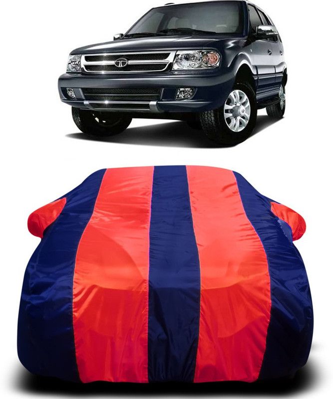 AUTOGARH Car Cover For Tata Safari Dicor (With Mirror Pockets)  (Red, Blue)