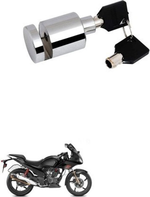 AS TRADERS Heavy Duty Disc Brake Lock Stainless Steel 7mm Pin for Hero Karizma Heavy Duty Disc Brake Lock Stainless Steel 7mm Pin for Hero Karizma Disc Lock  (Silver)