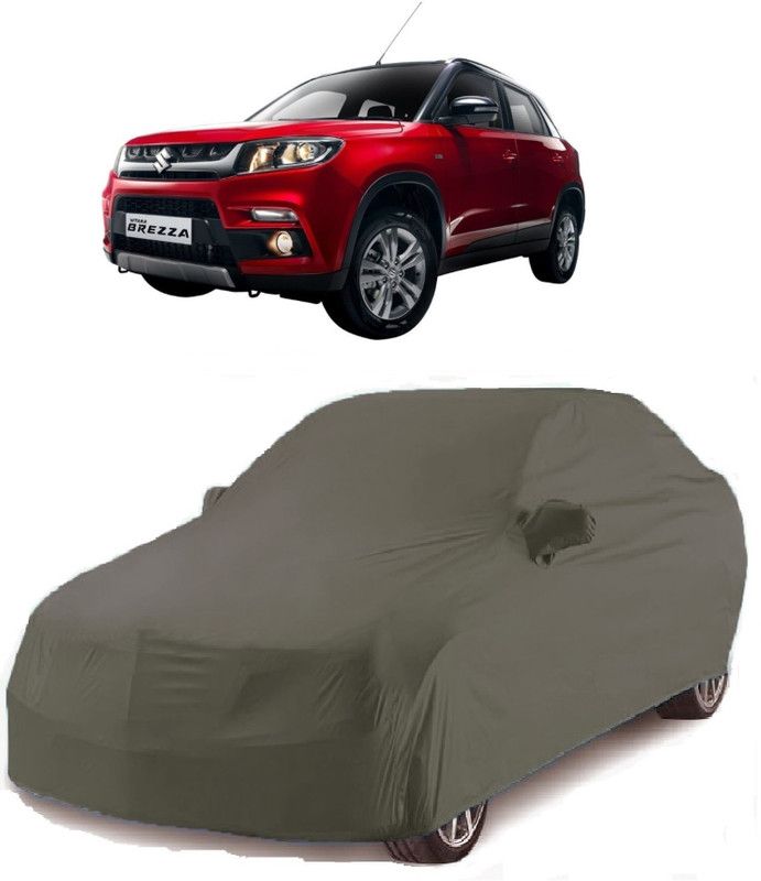 Gargi Traders Car Cover For Maruti Suzuki Vitara Brezza (With Mirror Pockets)  (Grey)
