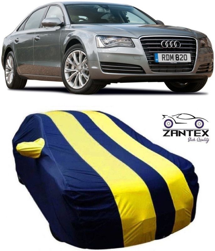 ZANTEX Car Cover For Audi S8 (With Mirror Pockets)  (Blue, Yellow)