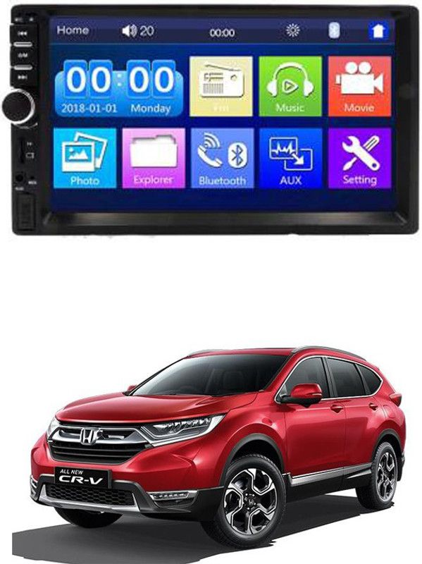 AYW 7 INCH Double Din Car Screen Stereo Media Player Audio Video Touch Screen Stereo Full HD with MP3/MP4/MP5/USB/FM Player/WiFi/Bluetooth & Mirror Link For New CRV Car Stereo  (Double Din)