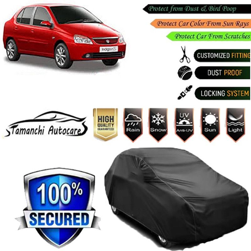 Tamanchi Autocare Car Cover For Tata Indigo CS  (Black)