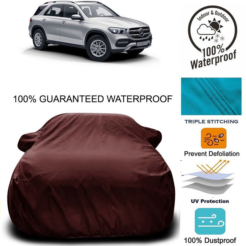 Genipap Car Cover For Mercedes Benz GLE (With Mirror Pockets)  (Maroon)