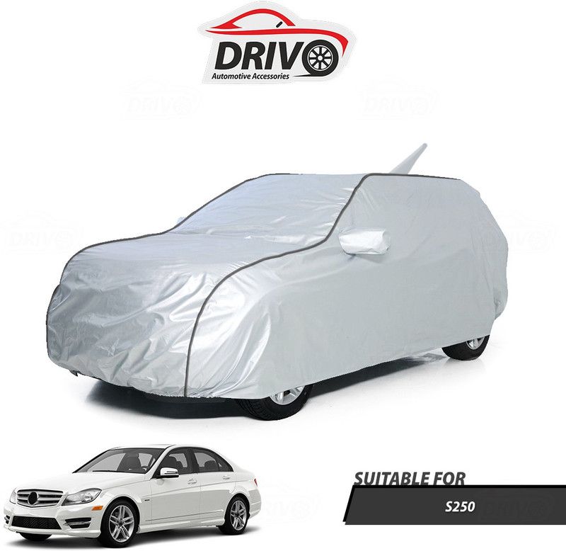 Drivo Car Cover For Mercedes Benz Universal For Car (With Mirror Pockets)  (Silver)