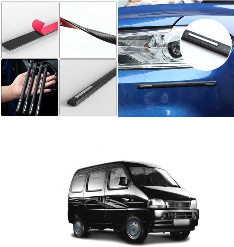 PROEDITION Plastic Car Bumper Guard  (Black, Silver, Pack of 4, Maruti, Versa)