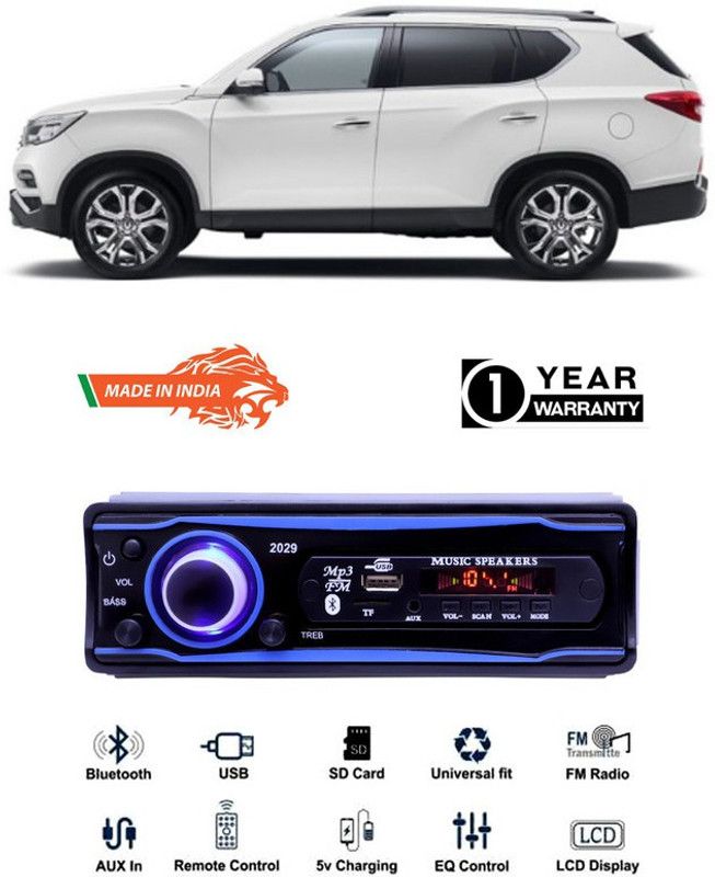 Genipap Blue 2029 USB/AUX/SD/BLUETOOTH/FM/MP3 BOOM MASTER STANDARD- GP291 Car Stereo  (Single Din)