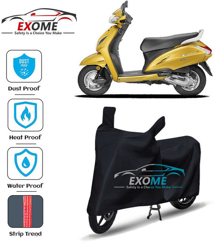EXOME Waterproof Two Wheeler Cover for Honda  (Activa 5G, Black)