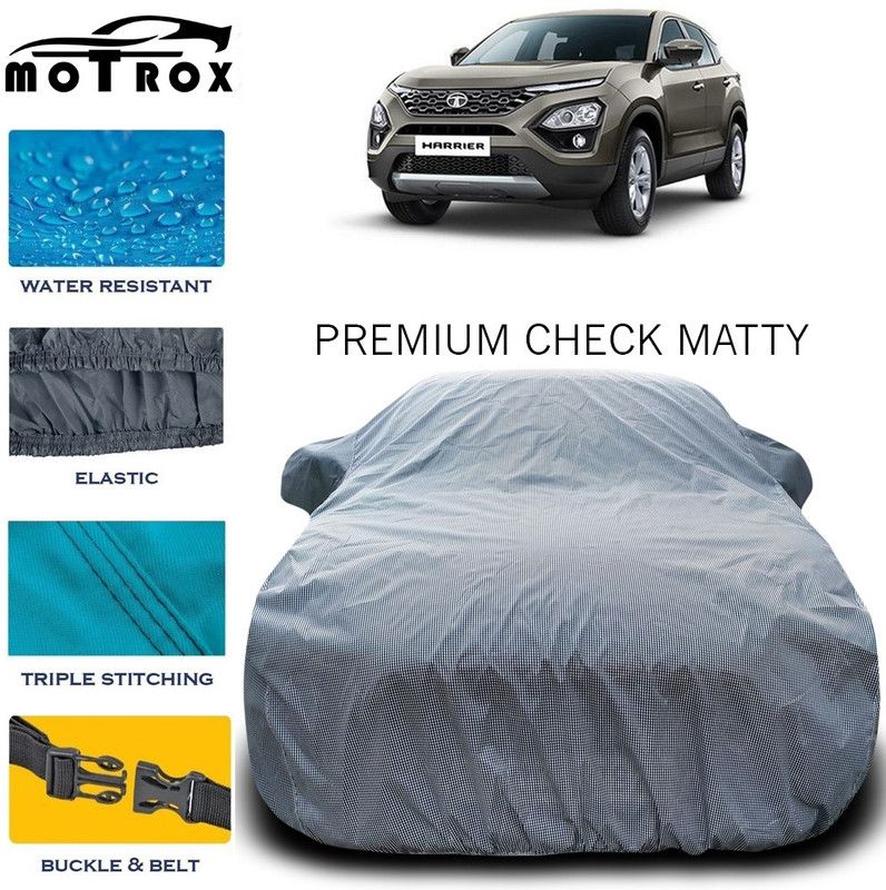 MoTRoX Car Cover For Tata Harrier (With Mirror Pockets)  (Grey)