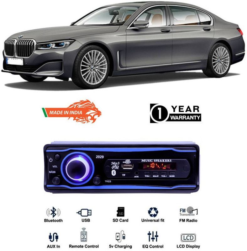Bluedrum Blue 2029 USB/AUX/SD/BLUETOOTH/FM/MP3 BOOM MASTER STANDARD- B-D57 Car Stereo  (Single Din)