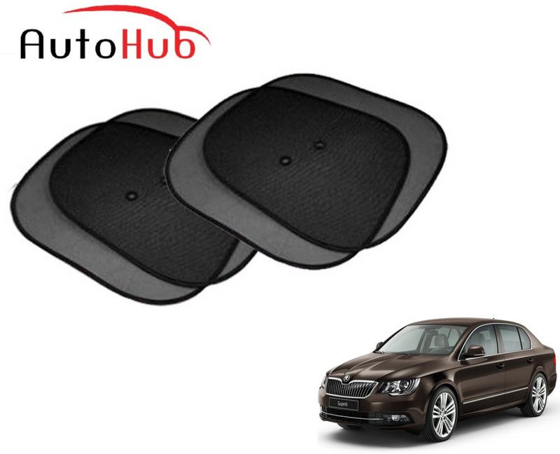 Auto Hub Side Window Sun Shade For Skoda Superb  (Black)