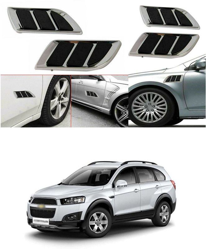 PECUNIA Car Hood Vent Exterior Side Scoop Hood Cover,Exterior Hood Air Vent Trim 9 Matte, Glossy Chevrolet Captiva Side Garnish