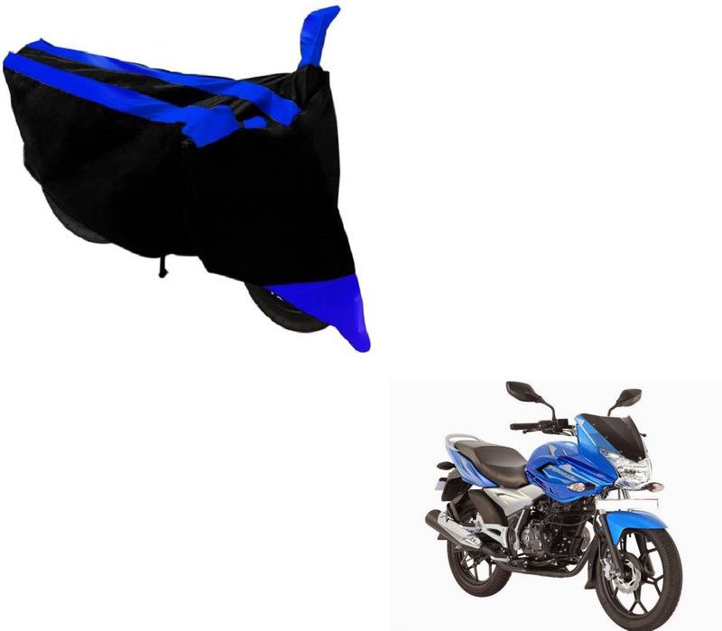 Flipkart SmartBuy Two Wheeler Cover for Bajaj  (Discover 150 f, Black, Blue)