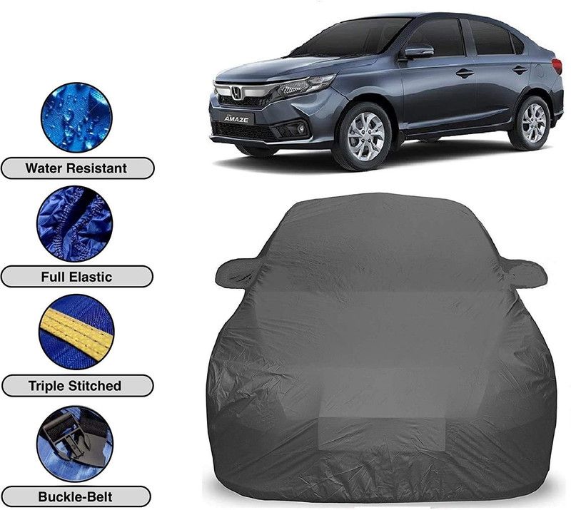 Trac Car Cover For Honda Amaze (Without Mirror Pockets)  (Grey, For 2020 Models)