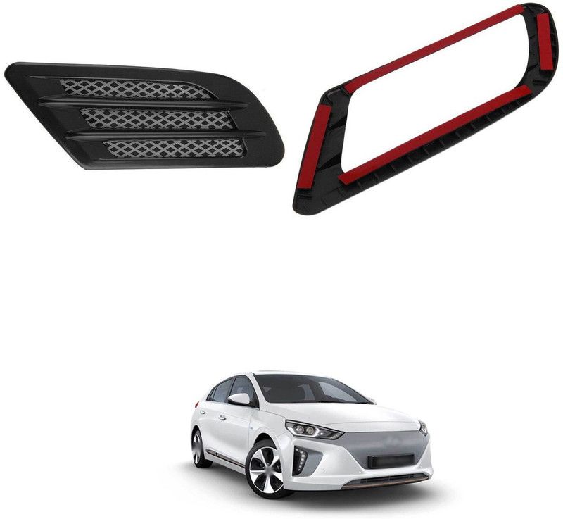 PECUNIA Car Hood Vent Exterior Side Scoop Hood Cover,Exterior Hood Air Vent Trim 344 Matte, Glossy Hyundai Universal For Car Side Garnish