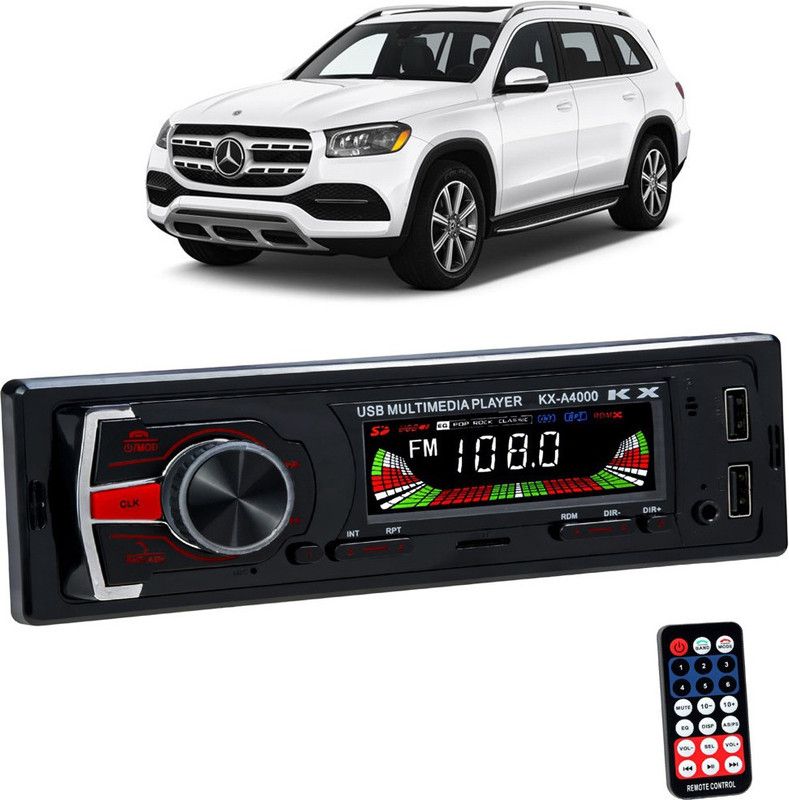 JBRIDERZ KX-A4000 with AUX/Bluetooth/USB/ MP3 B 398 Car Stereo  (Single Din)