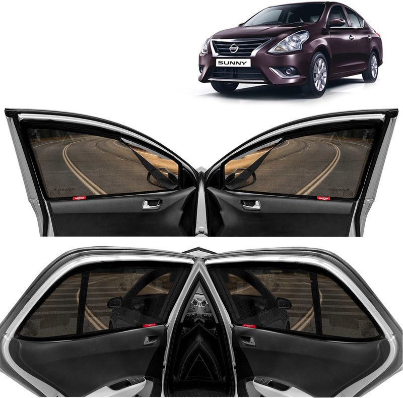 Kingsway Side Window Sun Shade For Nissan Sunny  (Black)
