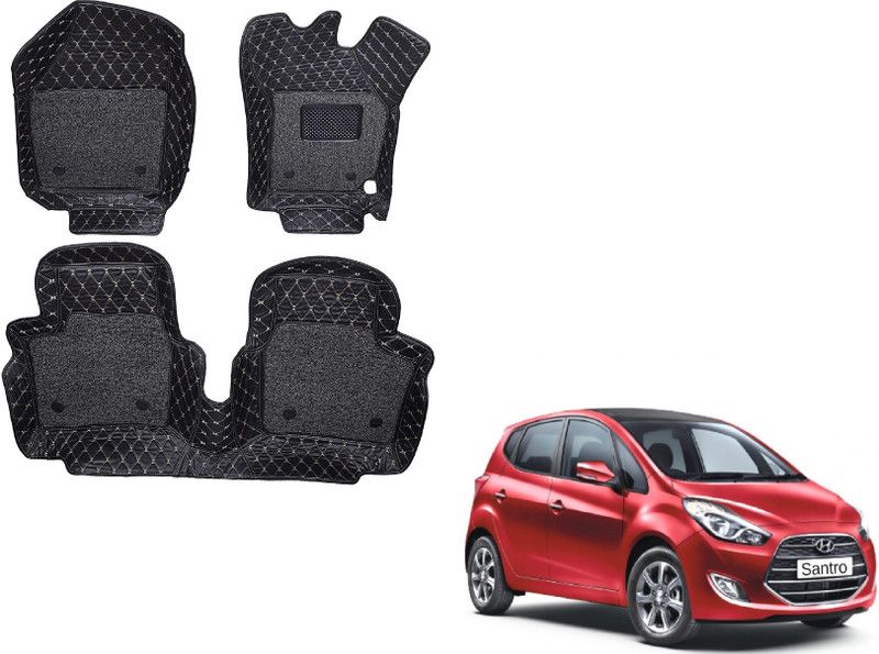AUTYLE Leatherite 7D Mat For Hyundai Santro  (Black)