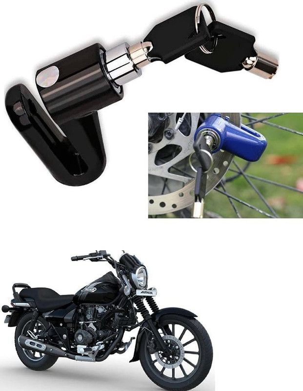 AS TRADERS Motorcycle Disc Brake Lock/Disk Lock Security for Bajaj Avenger 180 Street Disc Lock  (Blue, Black, Red)