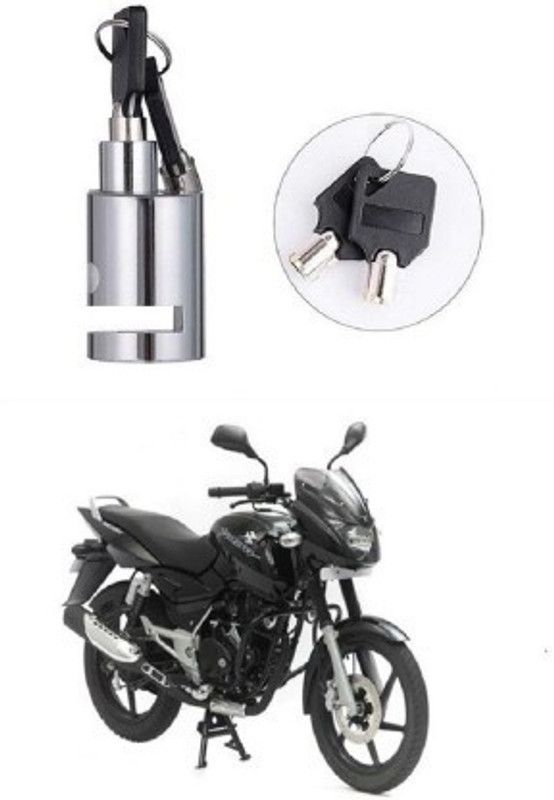 AS TRADERS Heavy Duty Disc Brake Lock Stainless Steel 7mm Pin for Bajaj Pulsar 180 NS DTS-i Heavy Duty Disc Brake Lock Stainless Steel 7mm Pin for Bajaj Pulsar 180 NS DTS-i Disc Lock  (Silver)