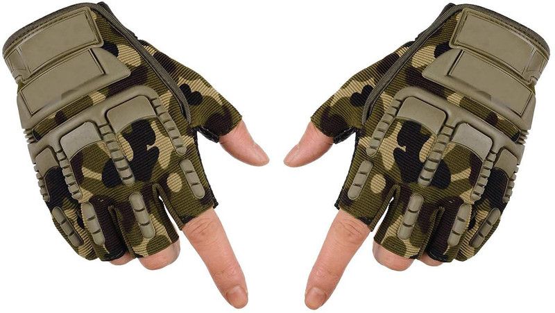 VTFlair Unisex Outdoor Anti Slip Cycling Riding Sports Half Finger Gloves Riding Gloves  (Camoflogue)